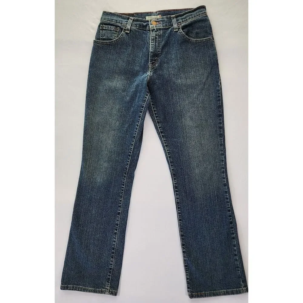 Levis Jeans Womens 8 Blue 550 Relaxed Boot Cut Mid Waist Mom Denim Pants Y2K 07 - Picture 1 of 16
